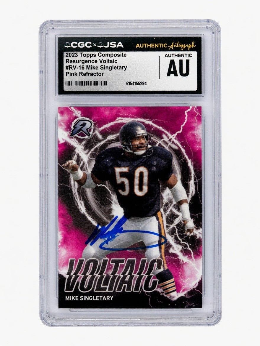 Mike Singletary - 2023 Topps Composite Resurgence Voltaic Pink Refractor Auto
