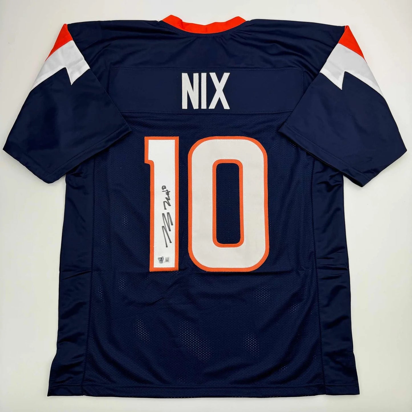 Bo Nix - Navy - Autographed Jersey
