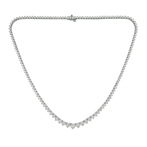 Antwerp Sterling Silver Cubic Zirconia Tennis Necklace