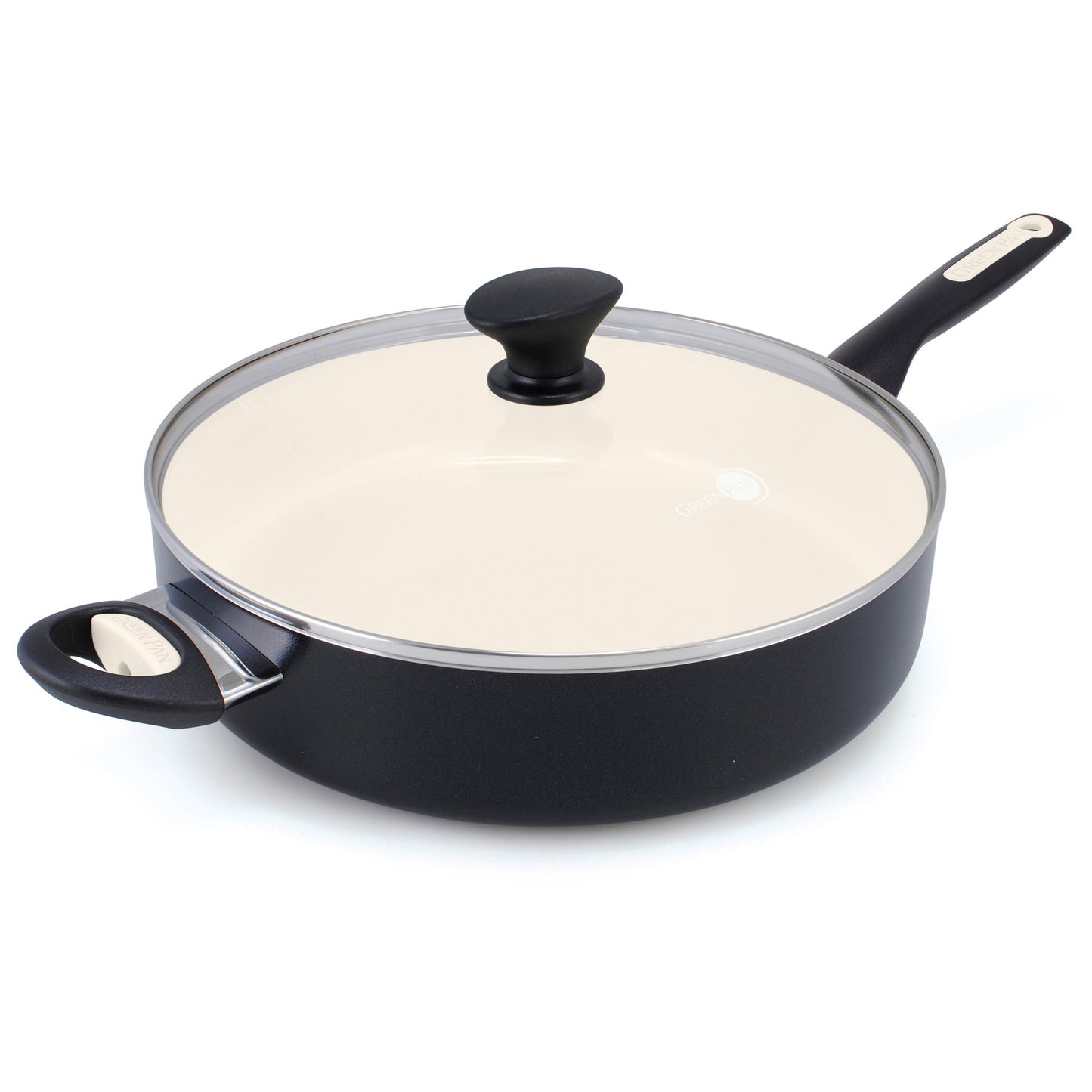 RIO 5QT CERAMIC NONSTICK COVERED SAUTE PAN BLACK