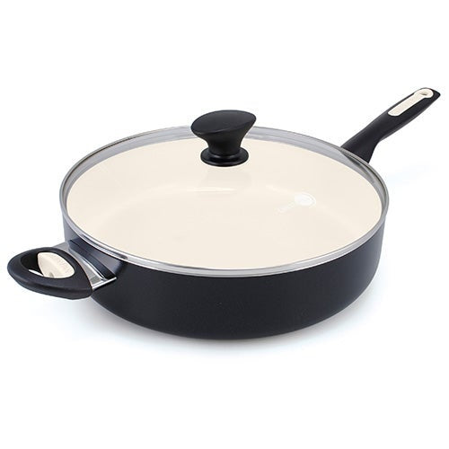 RIO 5QT CERAMIC NONSTICK COVERED SAUTE PAN BLACK