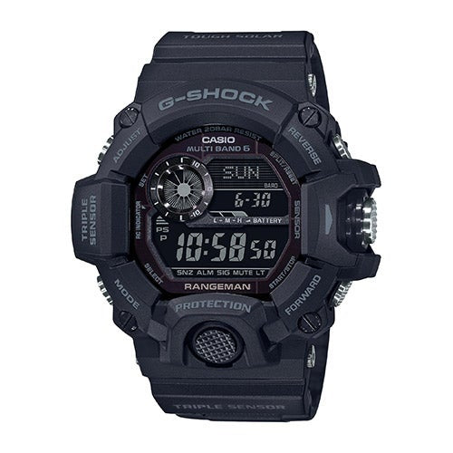 MENS MASTER OF G RANGEMAN SOLAR DIGITAL BLACK RESIN WATCH