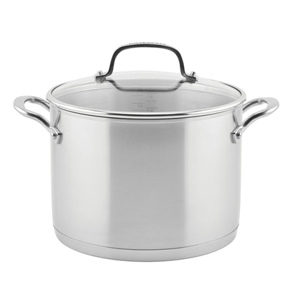 8QT STAINLESS STEEL 3-PLY STOCKPOT W/ LID