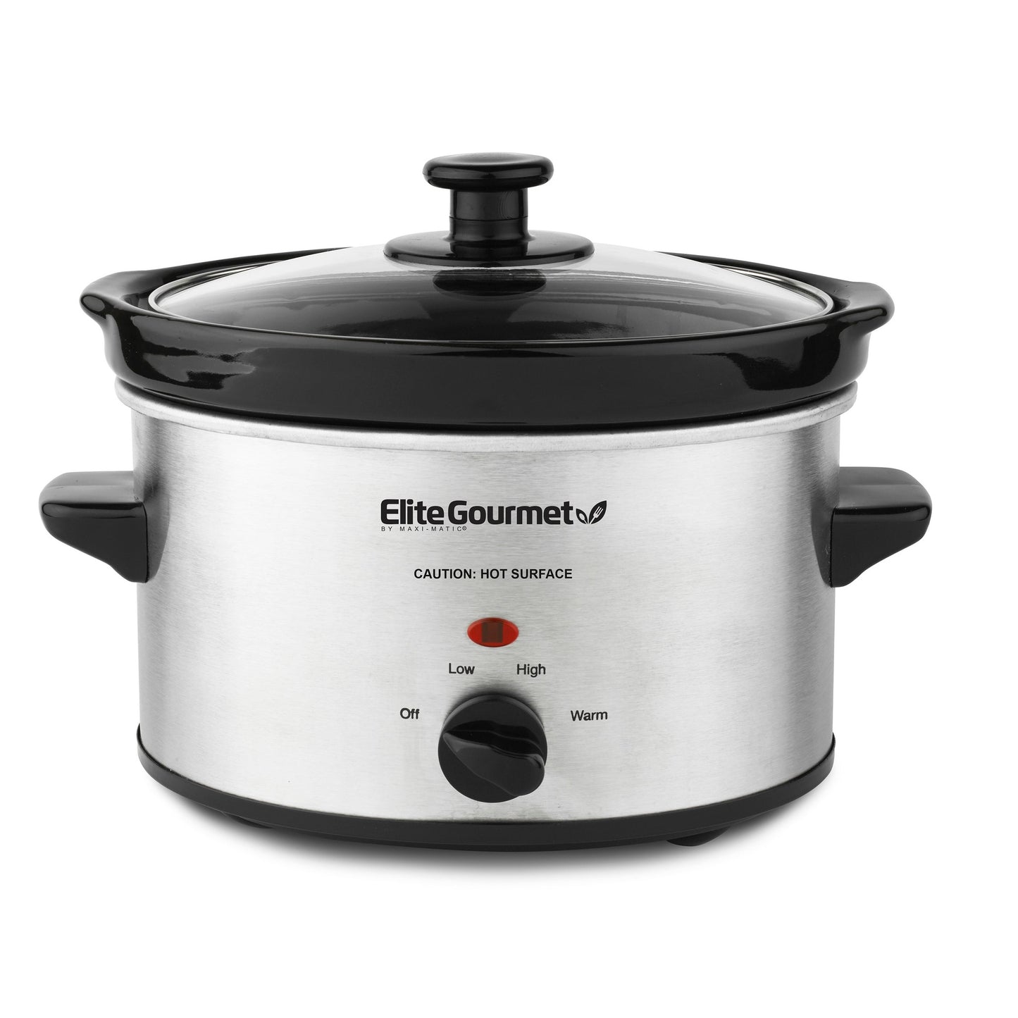GOURMET 2QT STAINLESS STEEL SLOW COOKER