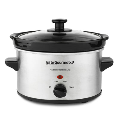 GOURMET 2QT STAINLESS STEEL SLOW COOKER