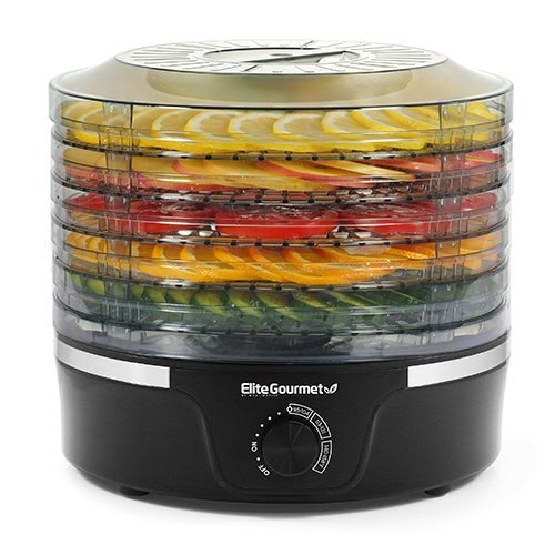5 TIER FOOD DEHYDRATOR W/ ADJUSTABLE TEMPERATURE CONTROLS