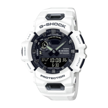 MENS G-SQUAD SMARTPHONE LINK WHITE RESIN SMARTWATCH BLACK DIAL