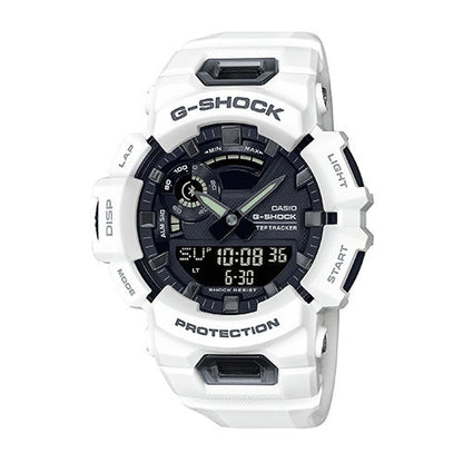 MENS G-SQUAD SMARTPHONE LINK WHITE RESIN SMARTWATCH BLACK DIAL