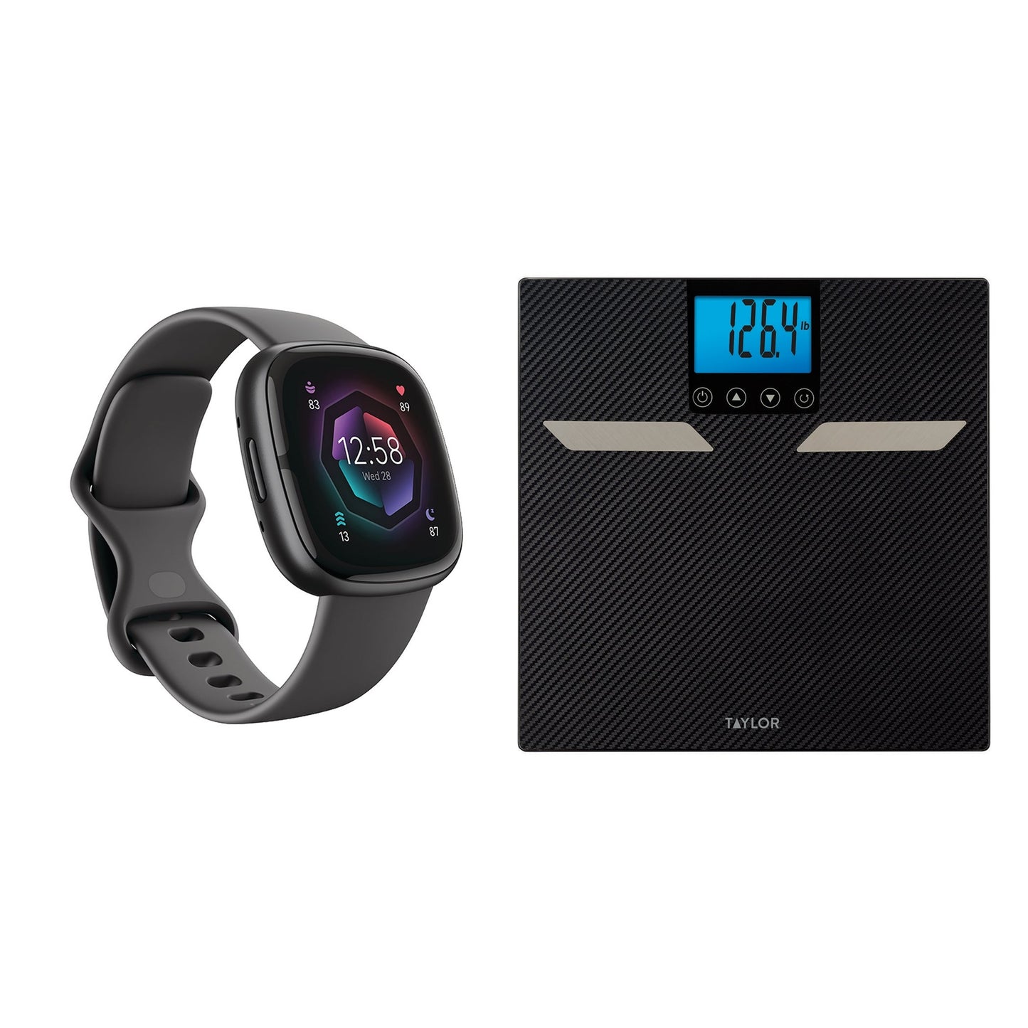 SENSE 2 ADVANCED HEALTH SMARTWATCH W/ BODY COMPOSITION SCALE