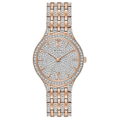 LADIES' PHANTOM CRYSTAL STAINLESS STEEL WATCH, CRYSTAL DIAL