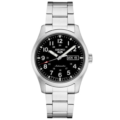 MENS SEIKO 5 SPORT AUTOMATIC STAINLESS STEEL WATCH DIAL