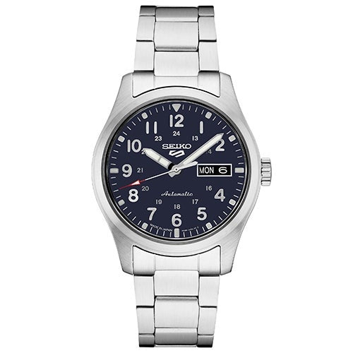 MENS SEIKO 5 SPORT AUTOMATIC STAINLESS STEEL WATCH DIAL
