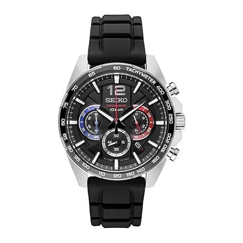 MENS ESSENTIALS MULTI-DIAL CHRONOGRAPH RUBBER STRAP WATCH DIAL
