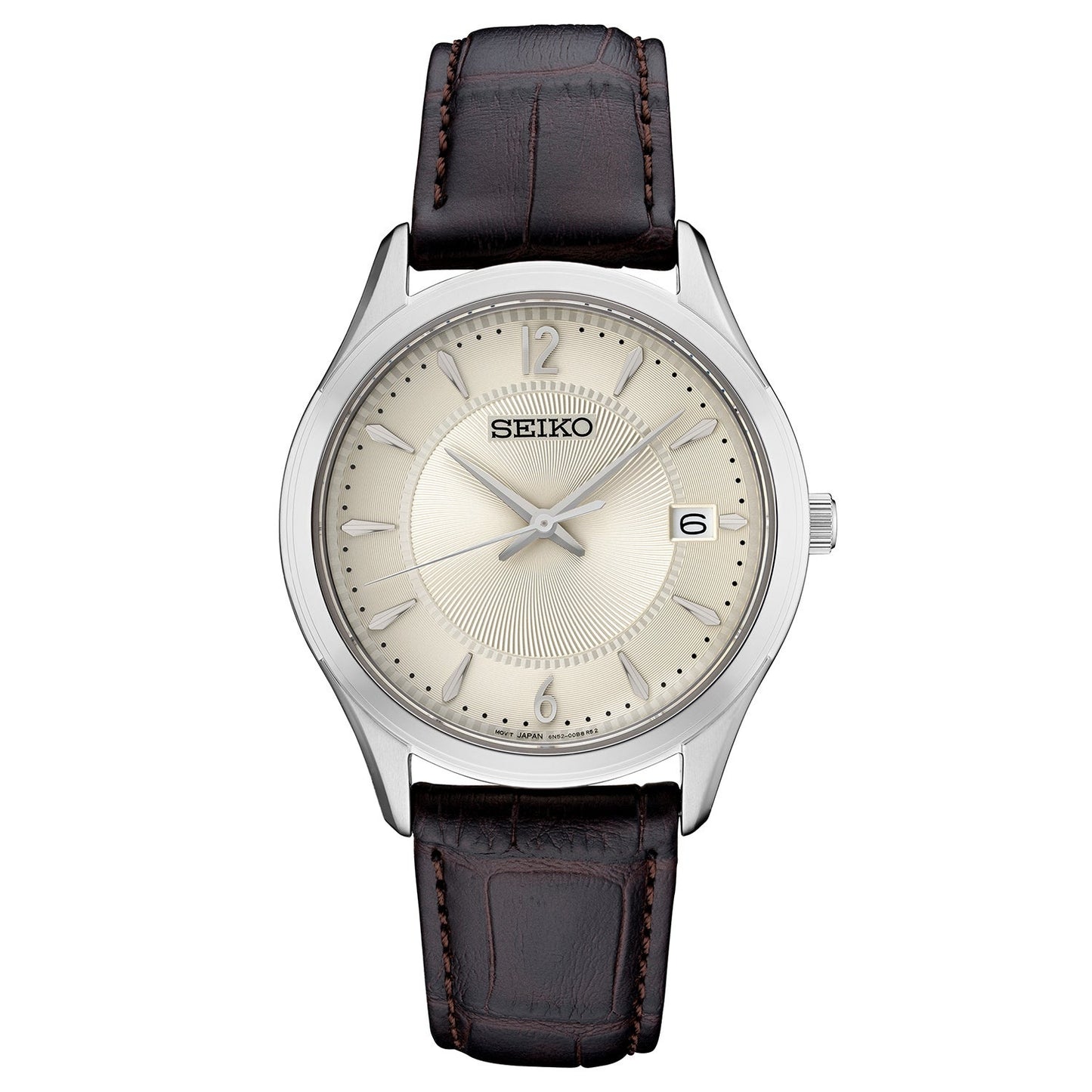 MENS ESSENTIALS LEATHER STRAP WATCH DIAL