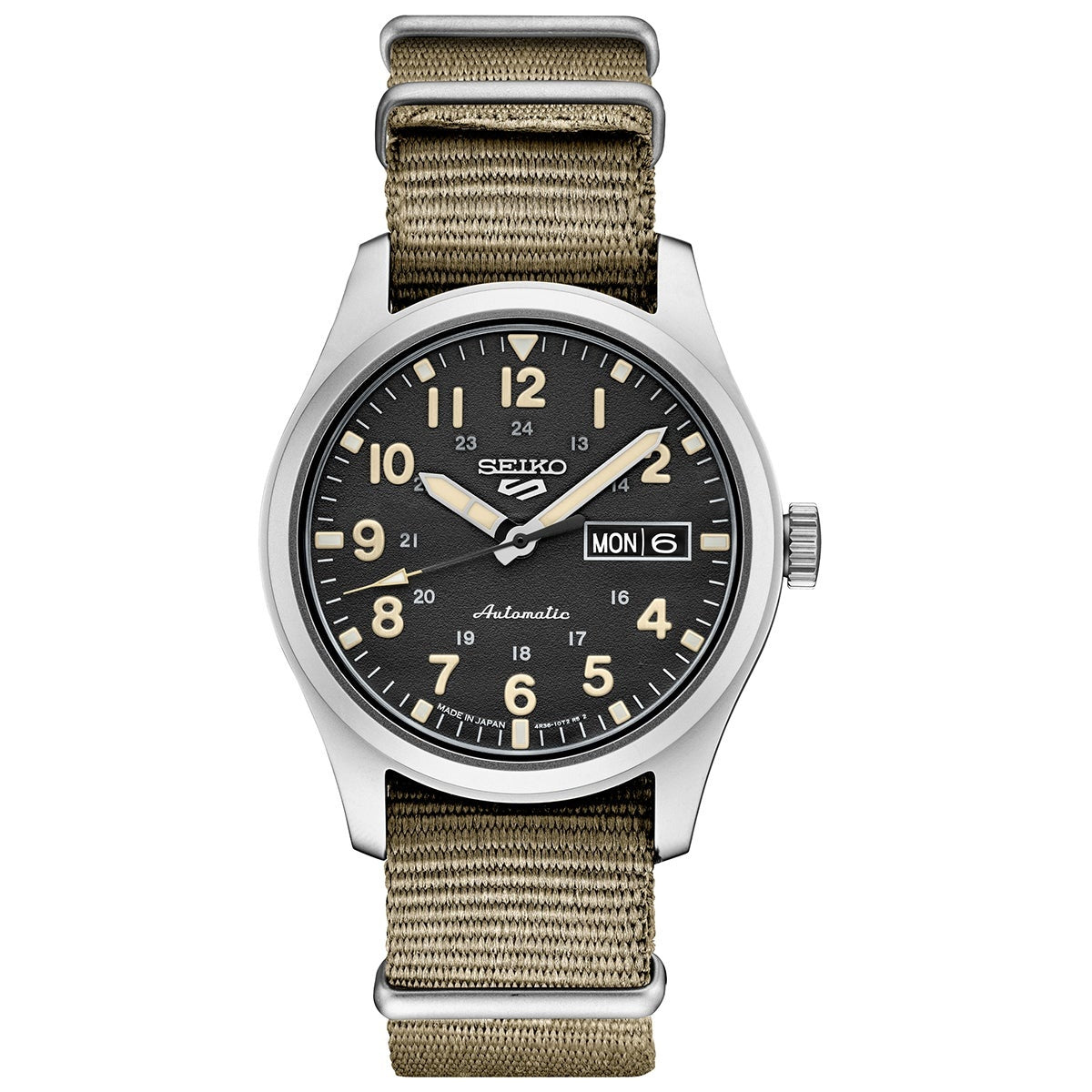 MENS SEIKO 5 SPORT AUTOMATIC NYLON STRAP WATCH DIAL