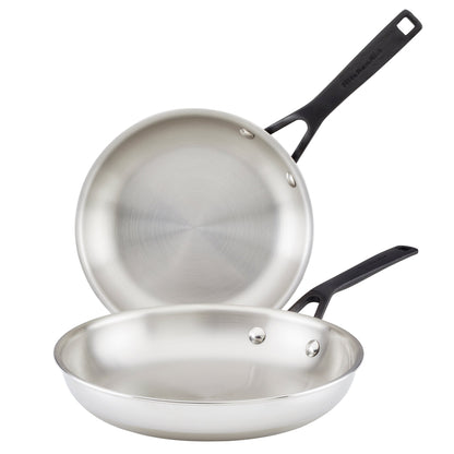 5-PLY CLAD 2PC FRY PANS 8" & 10"
