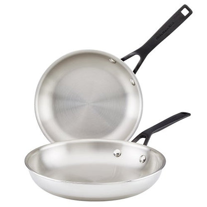 5-PLY CLAD 2PC FRY PANS 8" & 10"