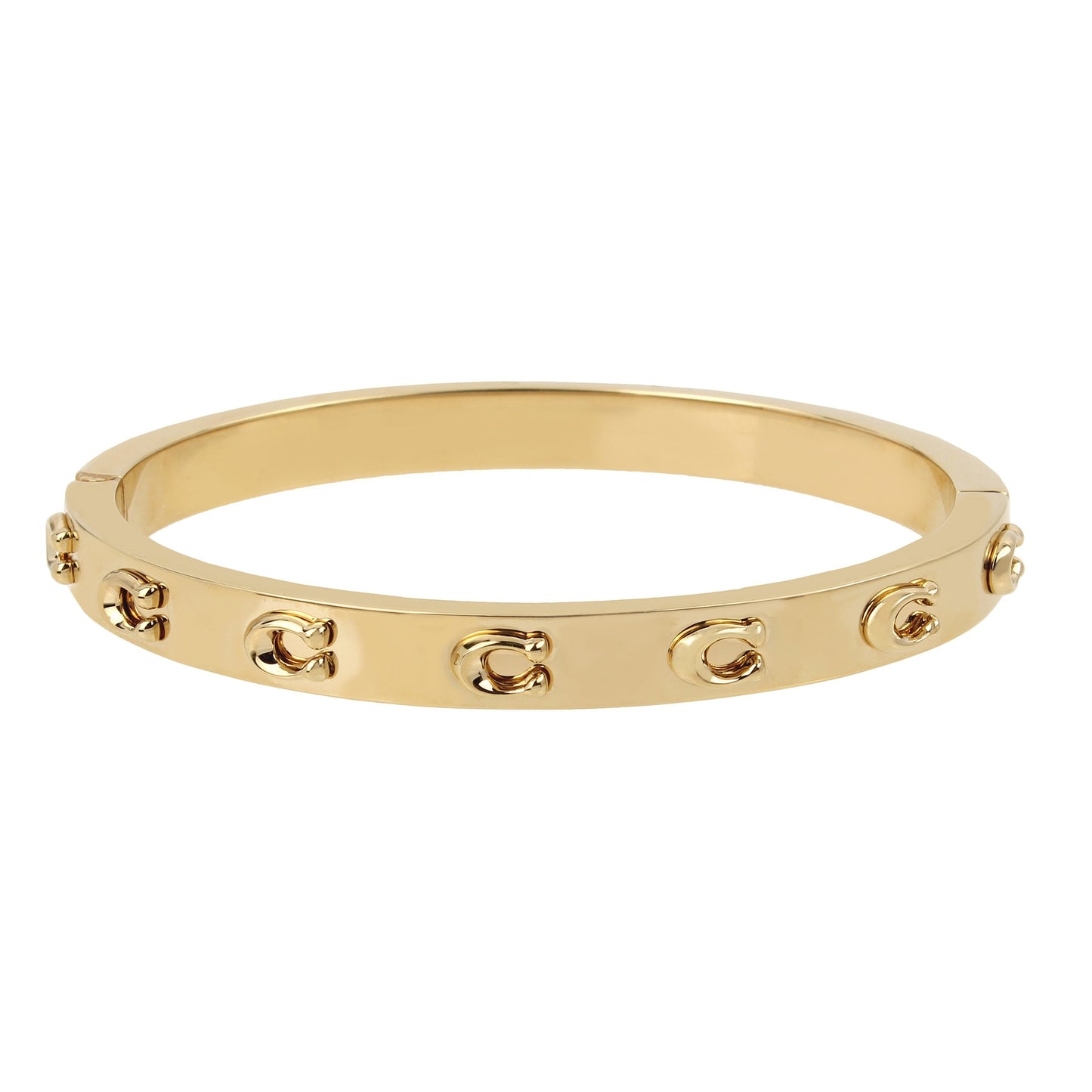 SIGNATURE C GOLD-TONE BANGLE BRACELET