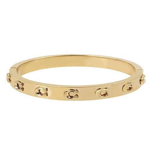SIGNATURE C GOLD-TONE BANGLE BRACELET
