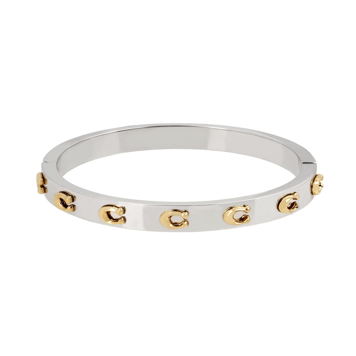 SIGNATURE C 2-TONE BANGLE BRACELET