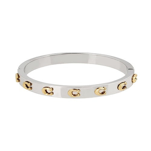 SIGNATURE C 2-TONE BANGLE BRACELET