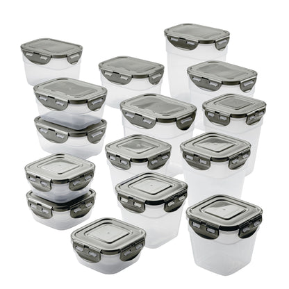 30PC LEAKPROOF STACKING CONTAINER FOOD STORAGE SET
