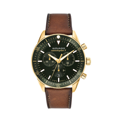 MENS HERITAGE CALENDOPLAN S CHRONOGRAPH STRAP WATCH DIAL