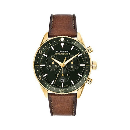 MENS HERITAGE CALENDOPLAN S CHRONOGRAPH STRAP WATCH DIAL