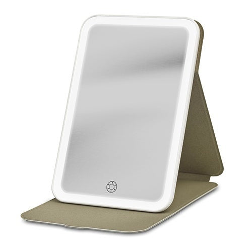 ULTRA-THIN PORTABLE RECHARGEABLE MIRROR W/ LED LIGHTS