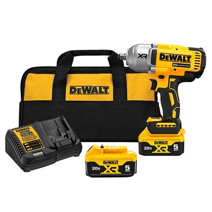 20V MAX XR HIGH TORQUE 1/2" IMPACT WRENCH KIT W/ TWO 5.0AH BATTERIES