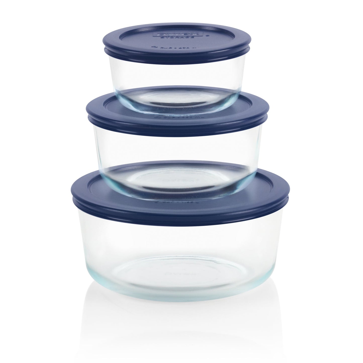 6PC SIMPLY STORE ROUND GLASS STORAGE SET