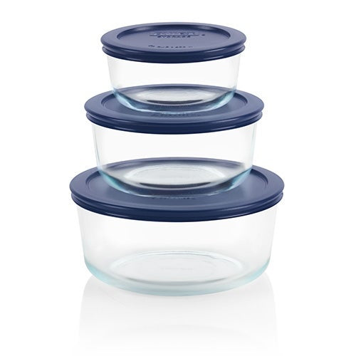 6PC SIMPLY STORE ROUND GLASS STORAGE SET