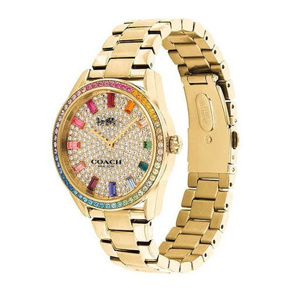 LADIES PRESTON STAINLESS STEEL WATCH CRYSTAL DIAL