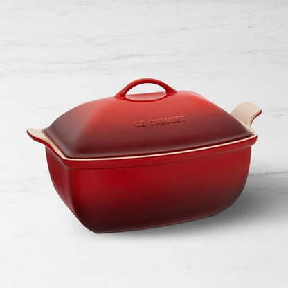 4.5QT HERITAGE STONEWARE DEEP COVERED BAKER