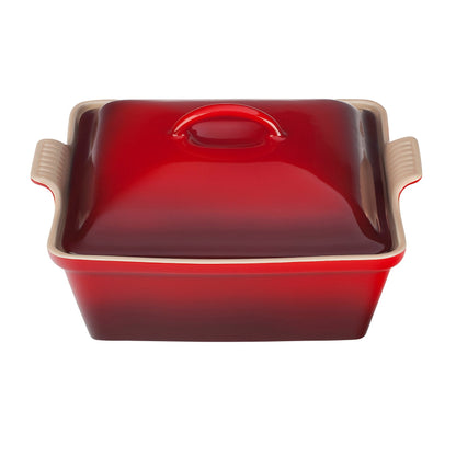 2.5QT HERITAGE STONEWARE COVERED SQUARE CASSEROLE