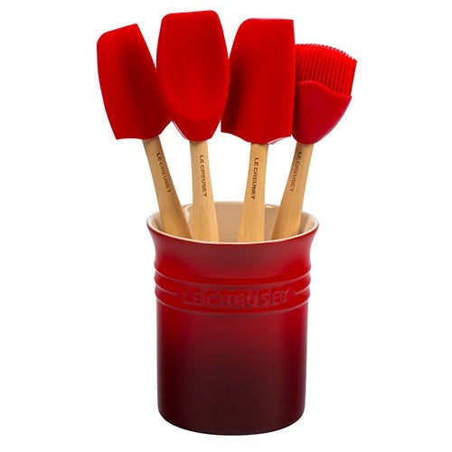 5PC CRAFT SERIES SILICONE UTENSIL SET W/ CROCK