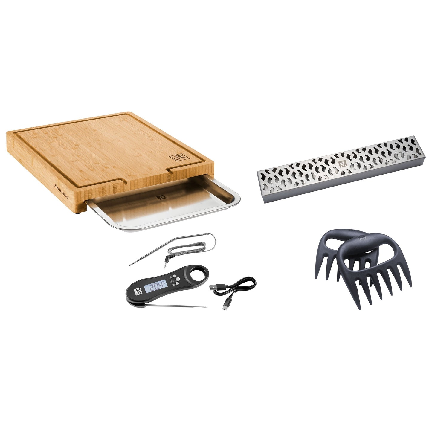4PC BBQ+ SMOKER SET