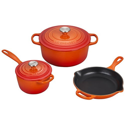 5PC SIGNATURE CAST IRON COOKWARE SET