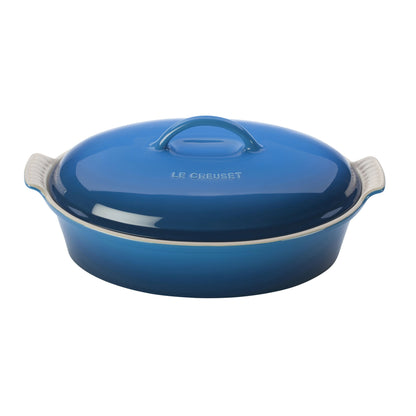 4QT HERITAGE STONEWARE COVERED OVAL CASSEROLE