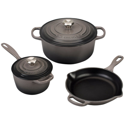 5PC SIGNATURE CAST IRON COOKWARE SET