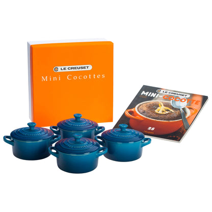 8OZ MINI COCOTTES SET WITH COOKBOOK - 4PK