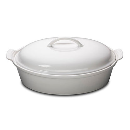 4QT HERITAGE STONEWARE COVERED OVAL CASSEROLE