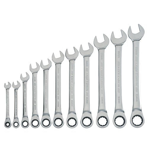11PC MM RATCHETING COMBINATION WRENCH SET
