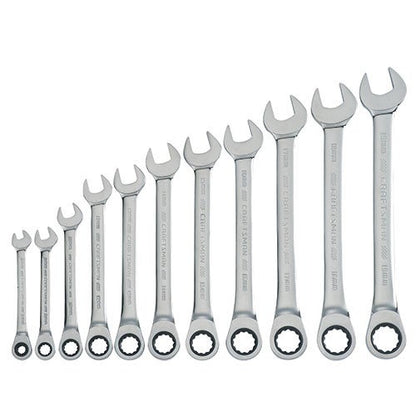 11PC MM RATCHETING COMBINATION WRENCH SET