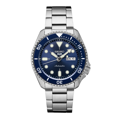 MENS SEIKO 5 SPORT AUTOMATIC STAINLESS STEEL WATCH DIAL