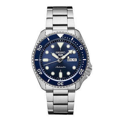 MENS SEIKO 5 SPORT AUTOMATIC STAINLESS STEEL WATCH DIAL