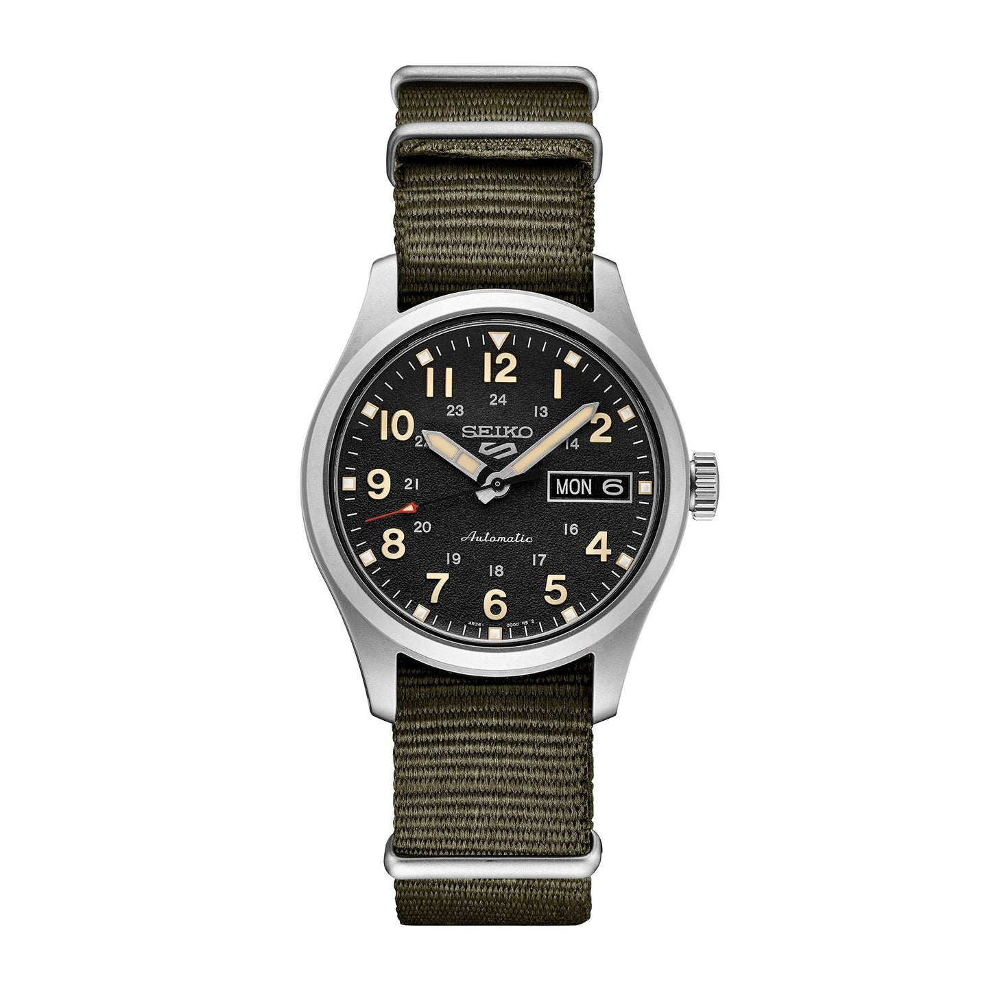 MEN'S SEIKO 5 SPORT AUTOMATIC NYLON STRAP WATCH, DIAL