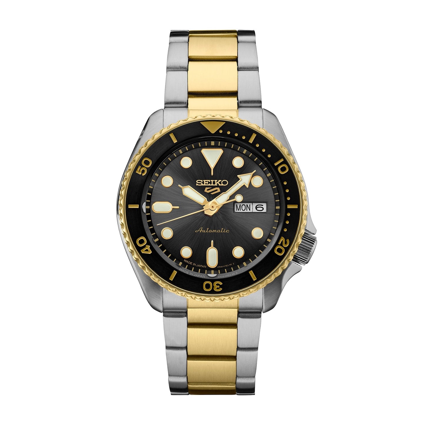 MEN'S SEIKO 5 SPORTS US SPECIAL CREATION AUTO 2-TONE SS WATCH, DIAL