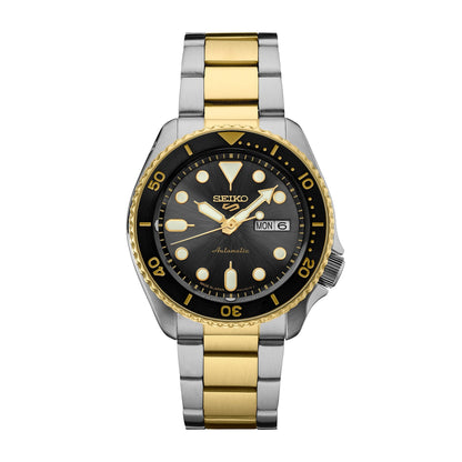 MEN'S SEIKO 5 SPORTS US SPECIAL CREATION AUTO 2-TONE SS WATCH, DIAL