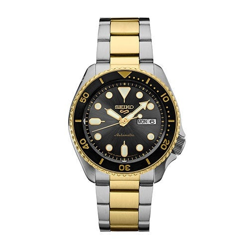 MEN'S SEIKO 5 SPORTS US SPECIAL CREATION AUTO 2-TONE SS WATCH, DIAL
